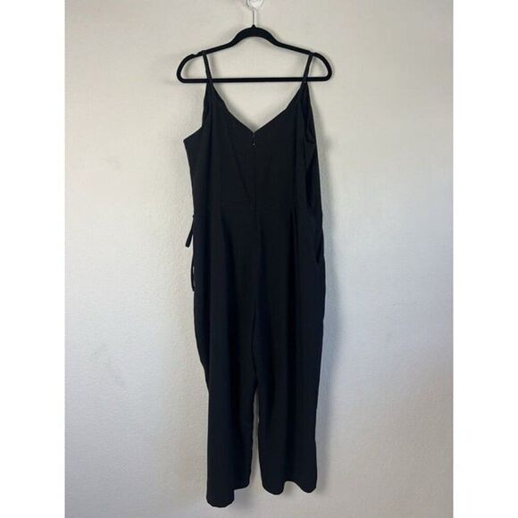 LOFT Womens Black Sleeveless Surplice V-Neck Jumpsuit Women’s Plus Size 18P - Picture 3 of 11